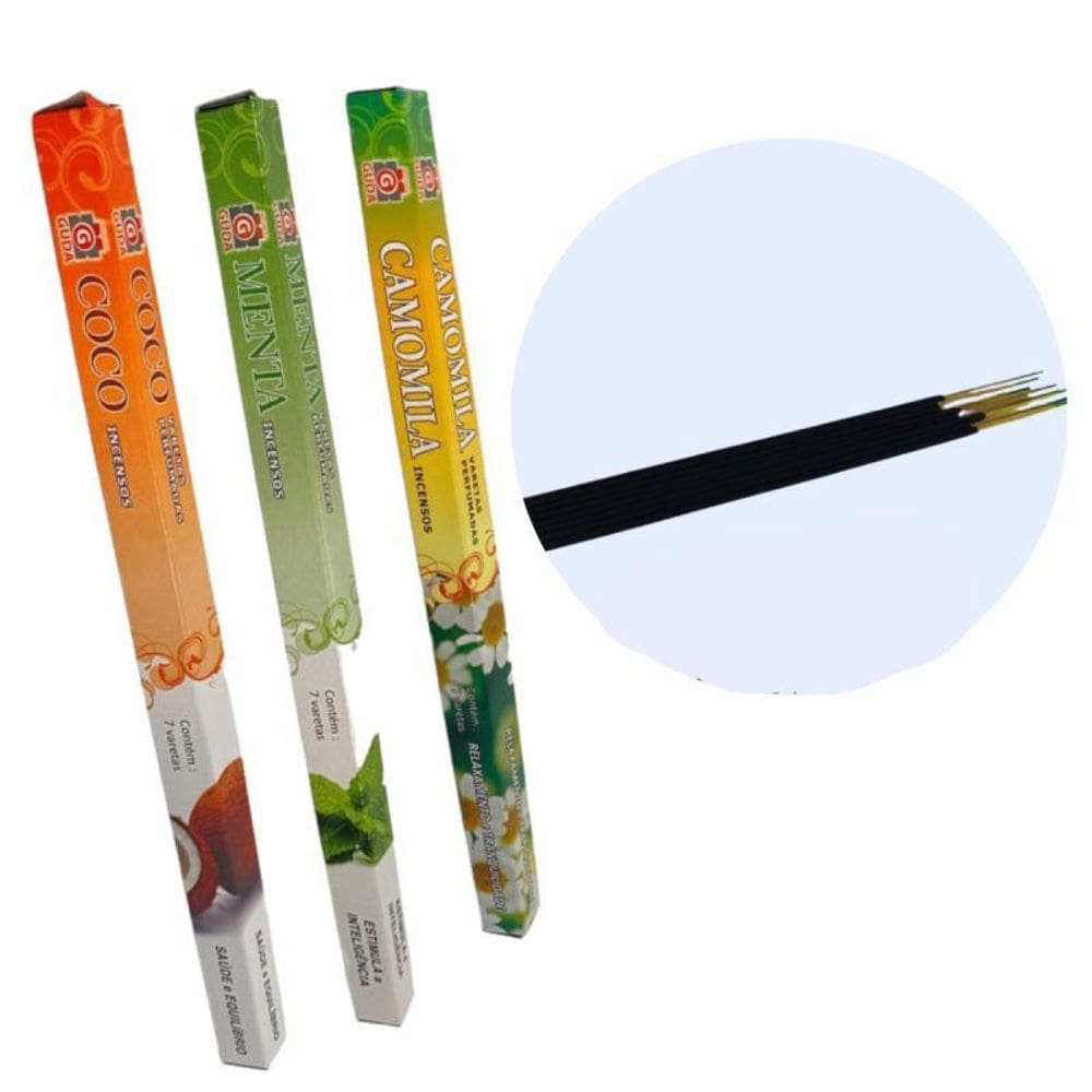 Incenso Ervas Guda Indiano Com 7 Varetas Aromaterapia