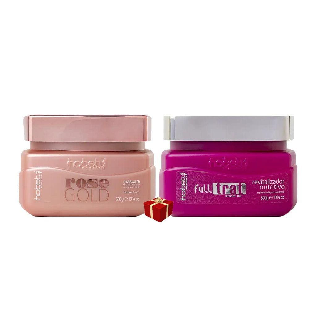 Hobety Máscara Rose Gold 300G + Máscara Full Trat 300G