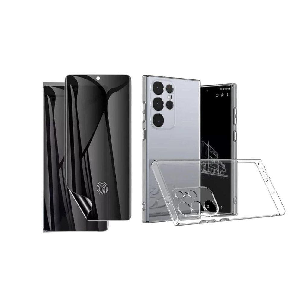 Capa Compatível Para Samsung S24 + Película Gel Privacidade