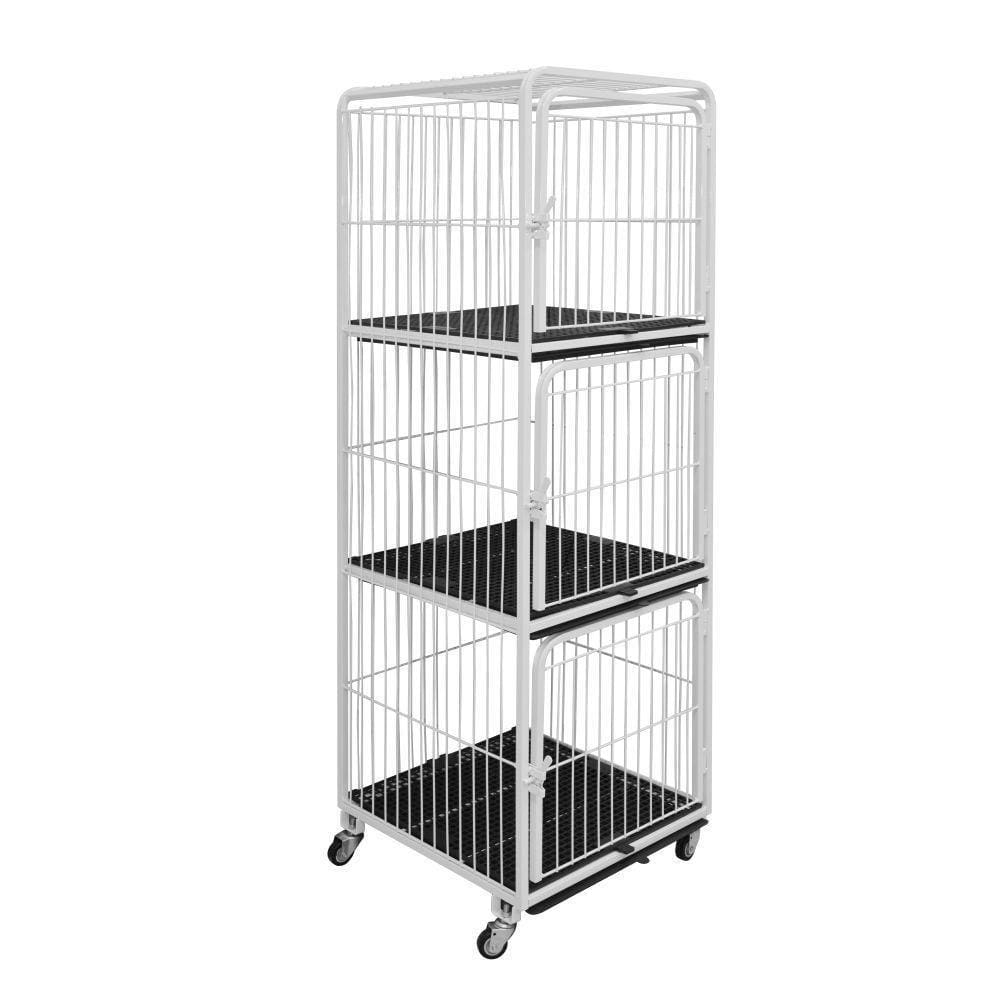 Canil Fixo 3 Lugares Mix Branco - Altura 15M