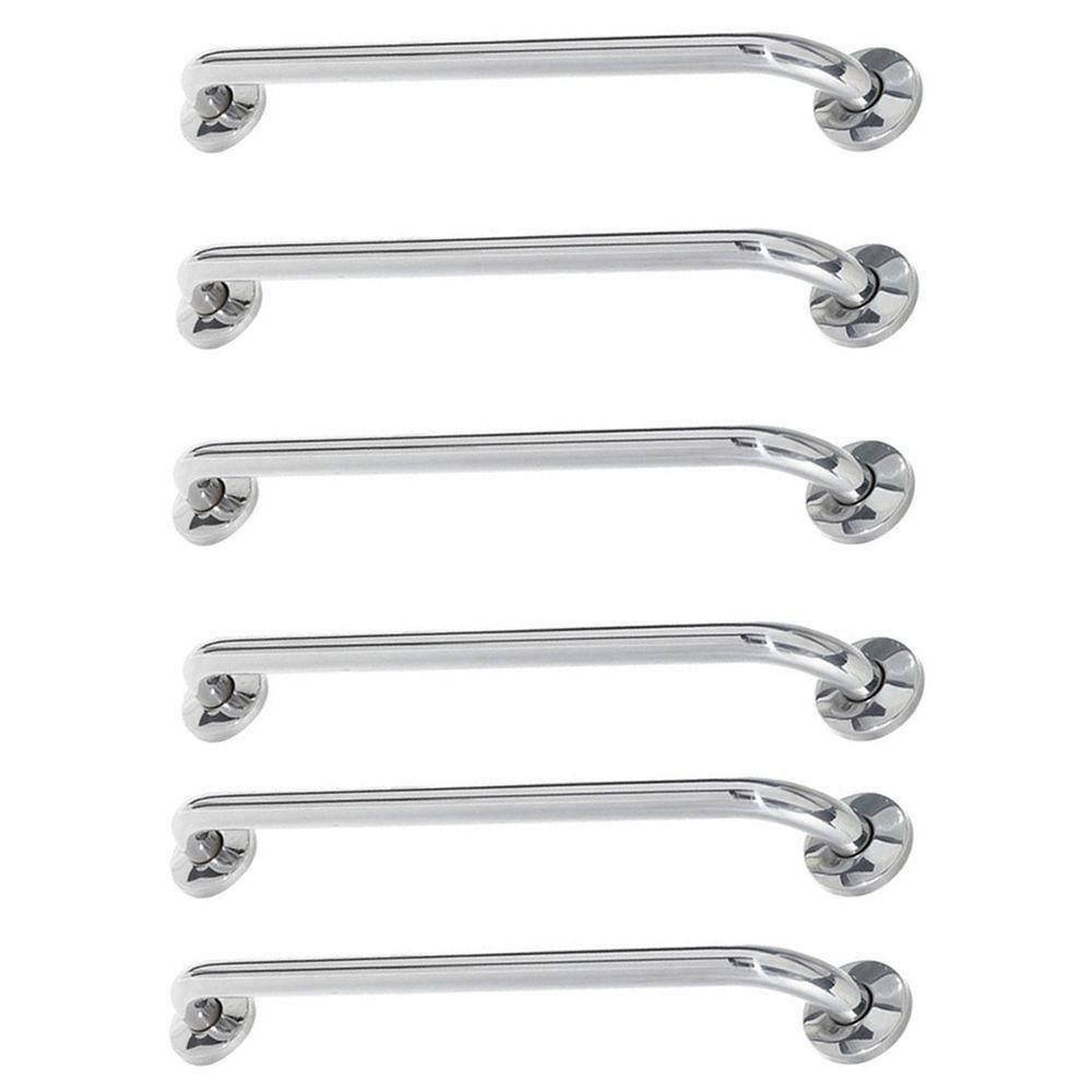 Alça De Apoio 60cm Kit 6 Unidades Suporte Segurança Idoso Corrimao Parede Banheiro
