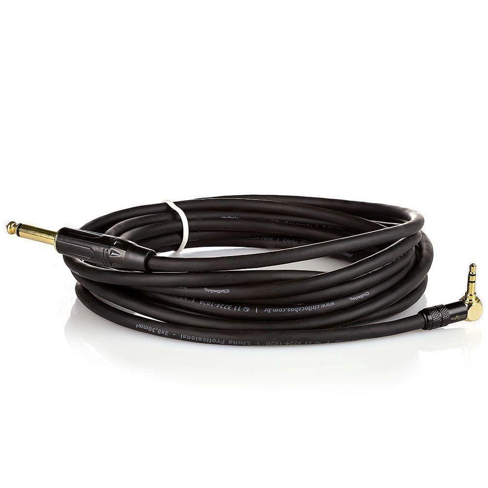 Cabo Profissional P10 Mono Para P2 90 Graus Estereo - 3 Metros