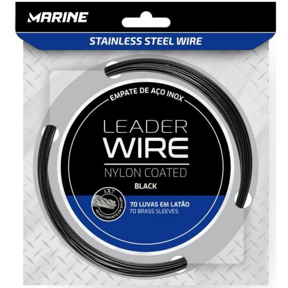 Cabo De Aço Inox Flexível Marine Sports 200Lb 10M Com 70 Luvas