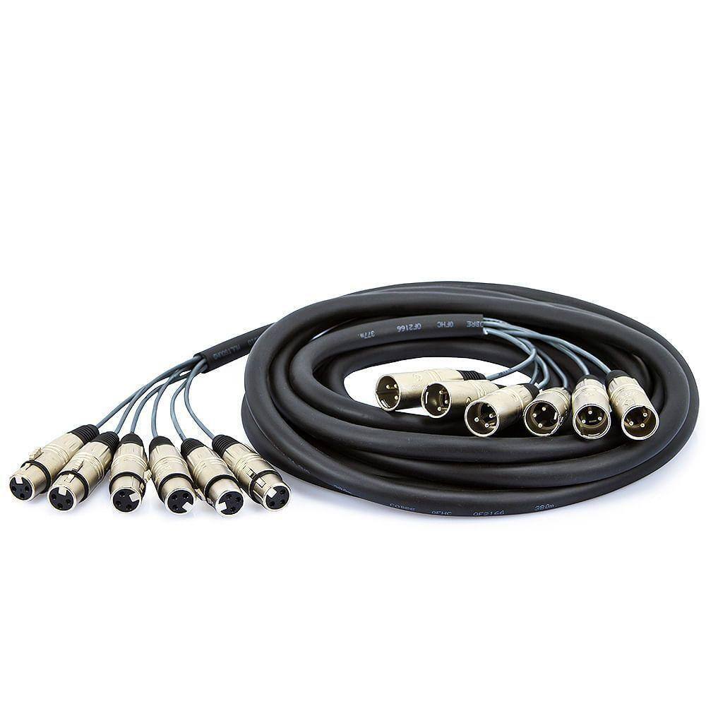 Multicabos Xlr 6 Vias Cirilo Cabos - 10 Metros
