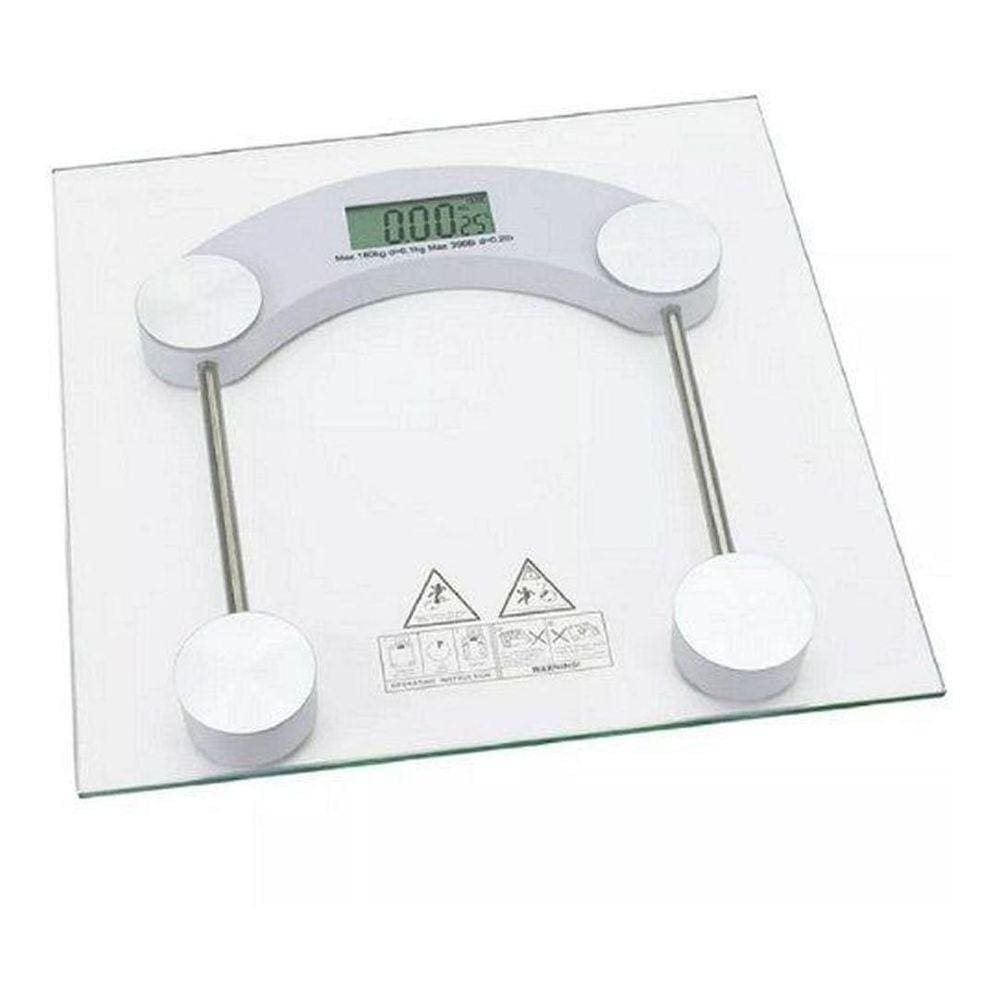 Balança Quadrada Digital Para Banheiro De Vidro 180Kg