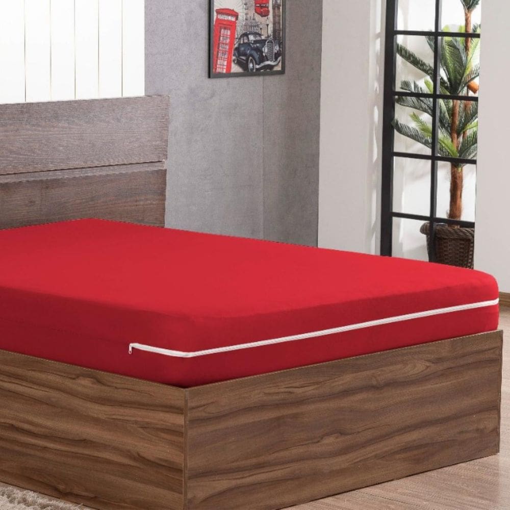 Forro Cama Queen Capa Colchao Em Malha Zíper Luxo E