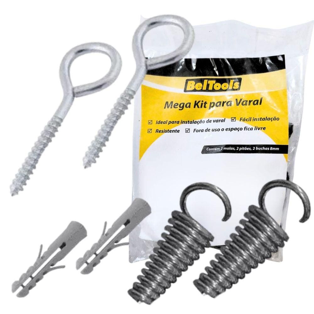 Kit Instalação de Varal Bucha / Pitão / Presilha Beltools