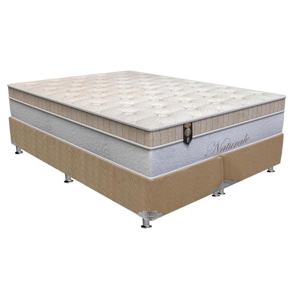 Cama Box Queen: Colchão Molas Ensacadas Orthoflex MasterPocket Naturale + Base CRC Suede Clean(158x198)