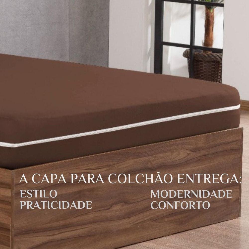 Capa Colchão Casal Queen Size Em Malha Zíper Estilo E