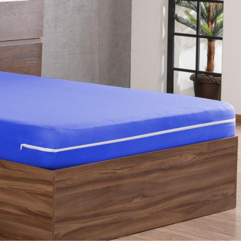 Capa Colchão Casal Queen Size Em Malha Zíper Estilo E