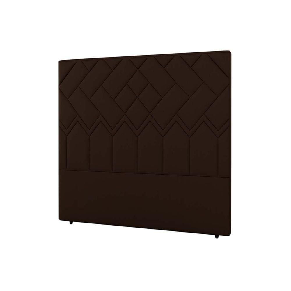 Painel de Cama Box Estofada Solteiro Genebra Plus Veludo Cacau - Simbal