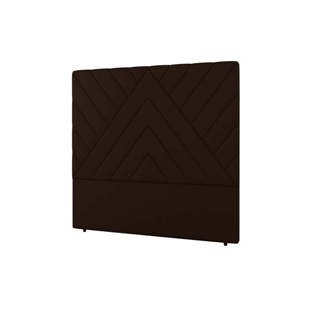 Painel de Cama Box Estofada Solteiro Sky Plus Veludo Cacau - Simbal