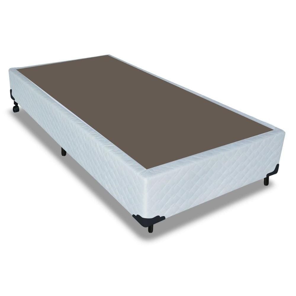 Cama Box Base Universal Solteiro Tecido White (88x188x25) - Probel