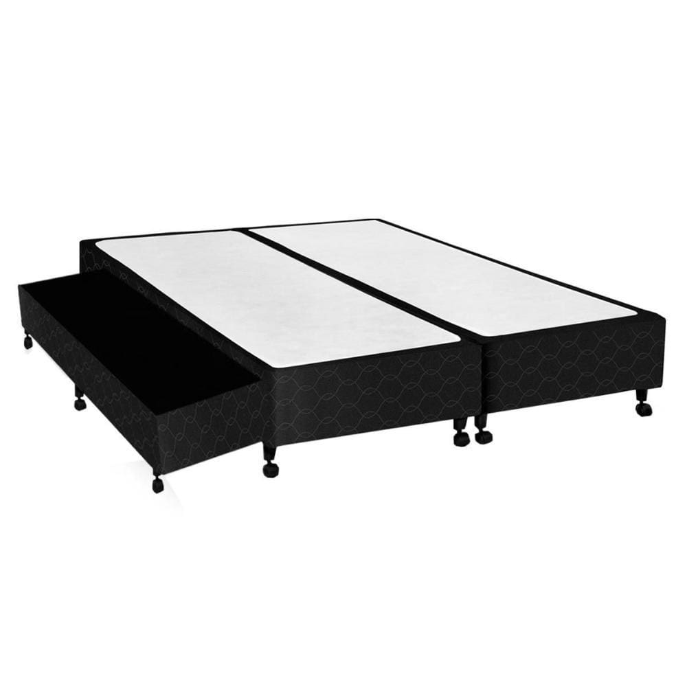 Cama Box Base c/Auxiliar King Poli Tecido Black (193x203x27) - Castor
