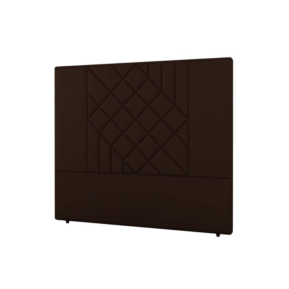 Painel de Cama Box Estofada Solteiro Lisboa Plus Veludo Cacau - Simbal