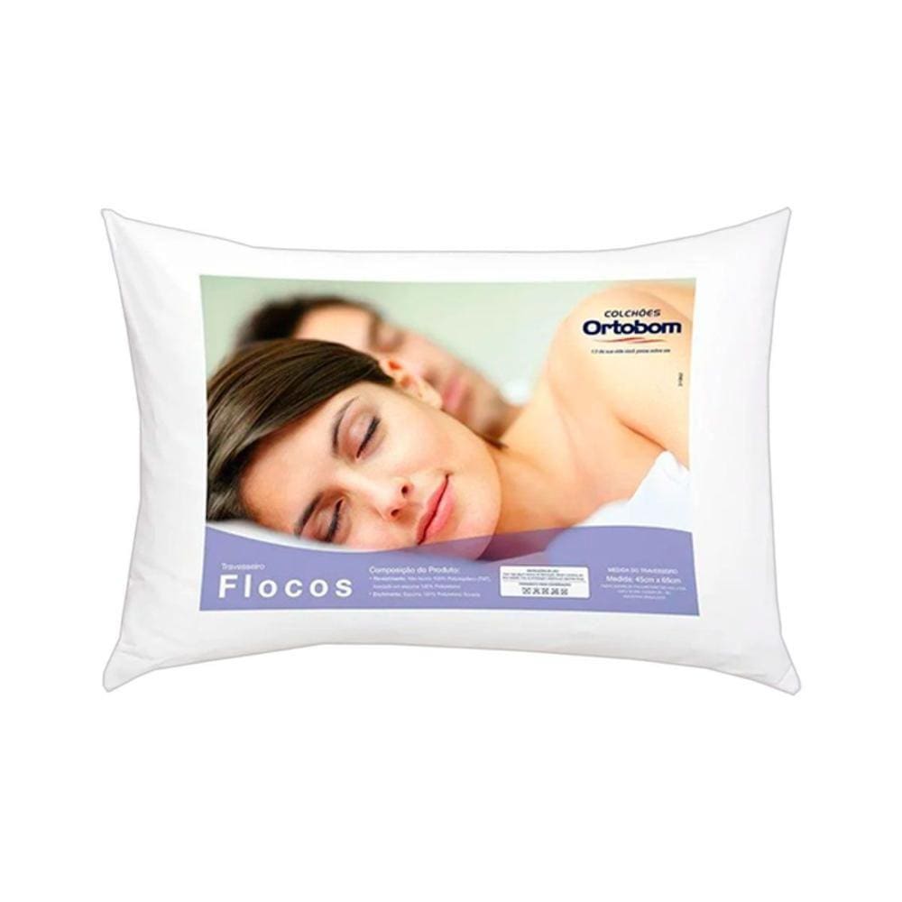 Travesseiro Espuma Flocos p/Fronha 50x70 (67x47x15) - Ortobom