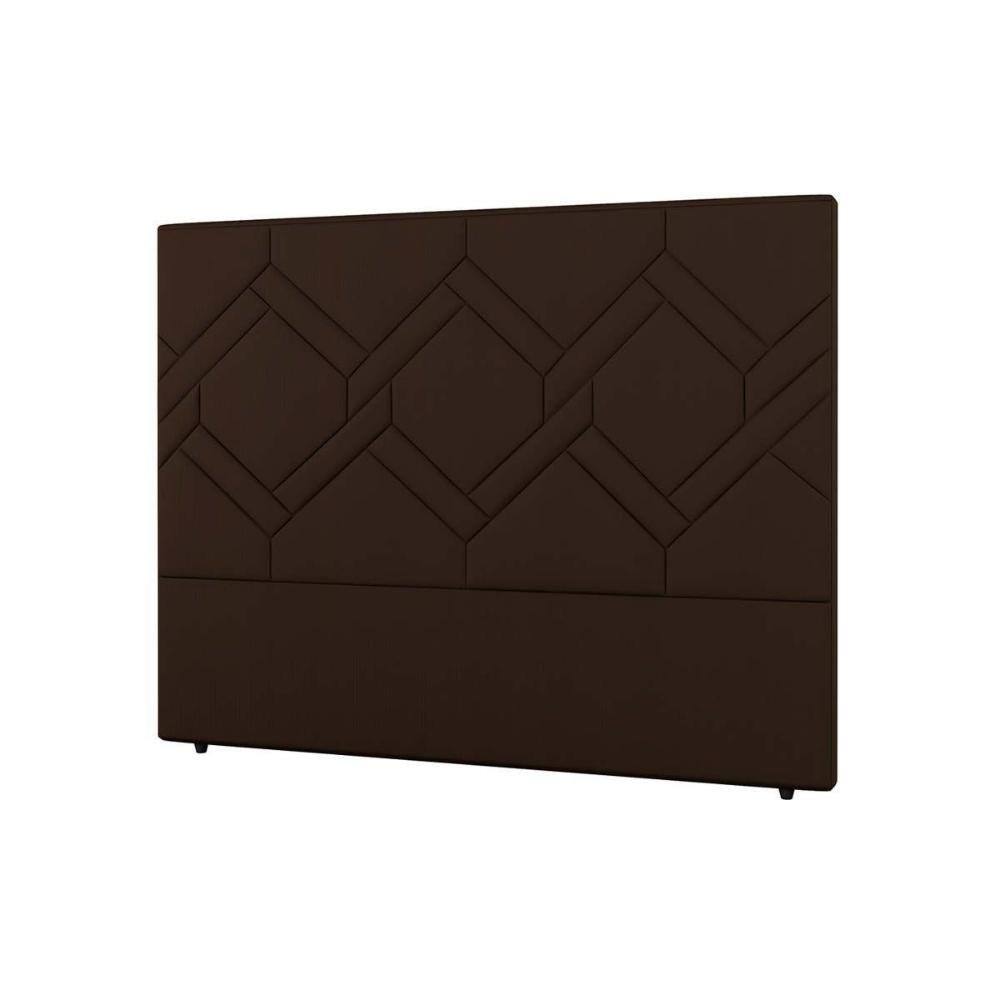 Painel de Cama Box Estofada Casal Lima Plus Veludo Cacau - Simbal