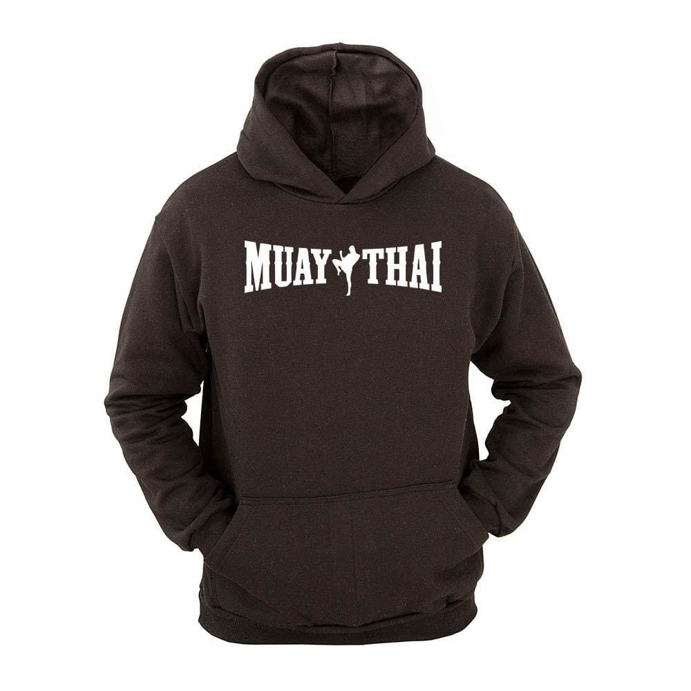 Moletom Masculino Canguru Com Capuz Estampa Muay Thai Confortável