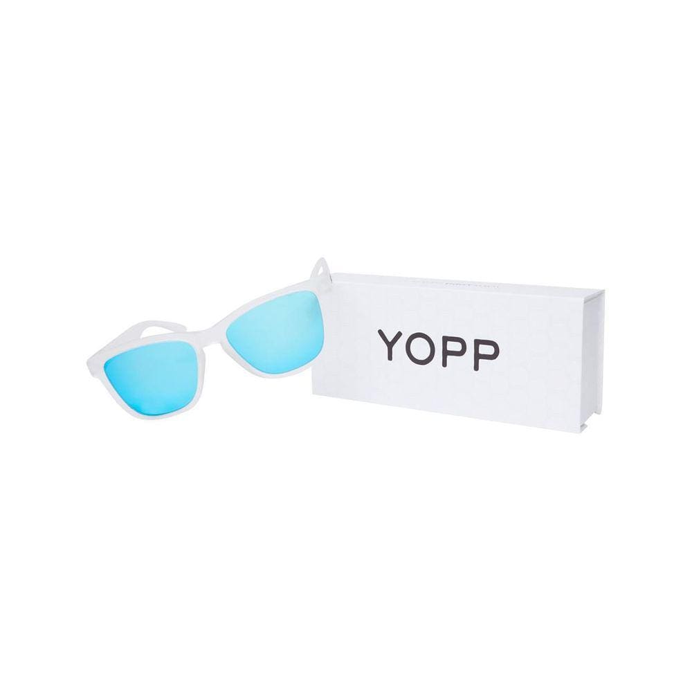 Oculos Yopp Caneta Azul - Transparente Fosco E Lente Azul