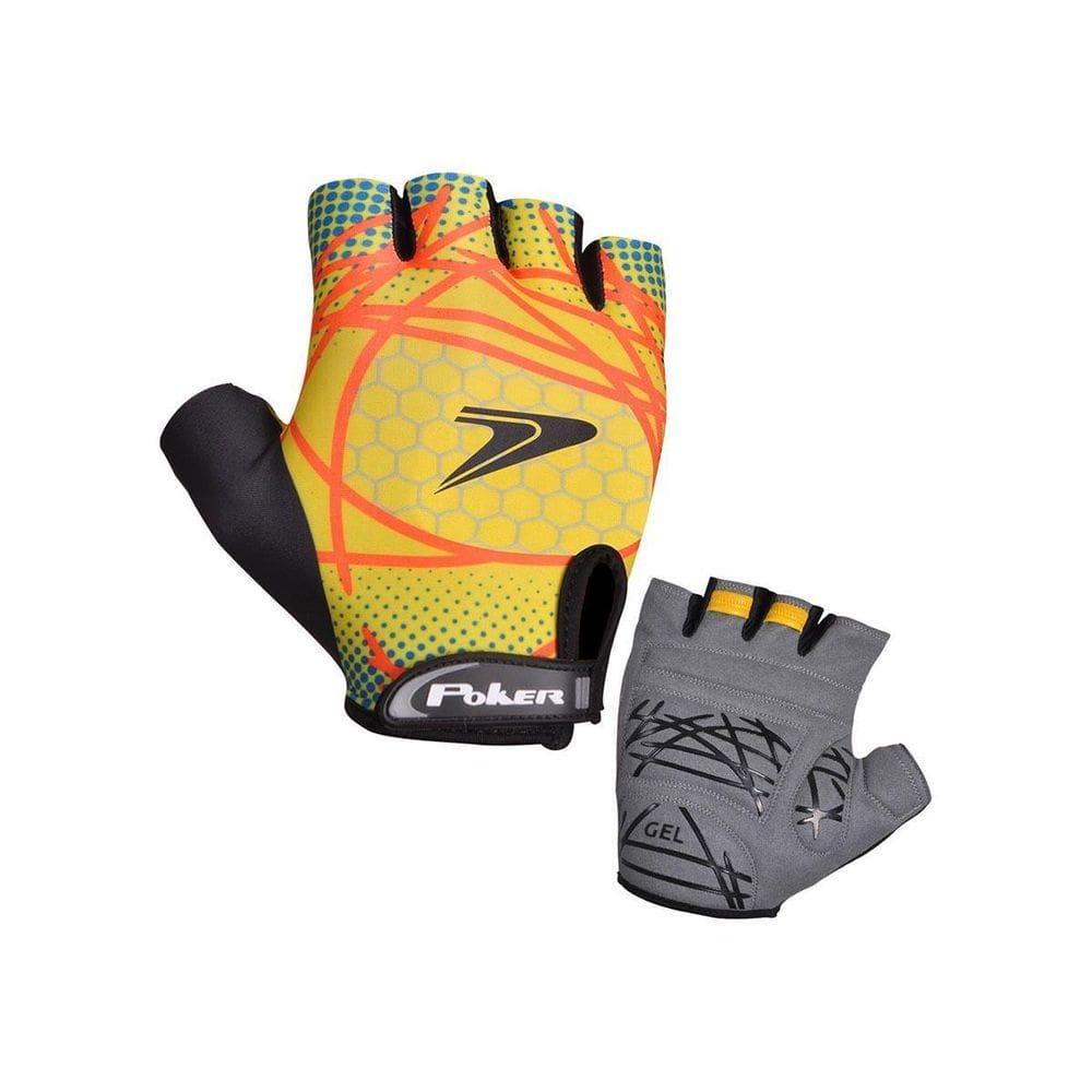 Luva Bike Ciclismo Antishock Gel Cobalt Amarelo G
