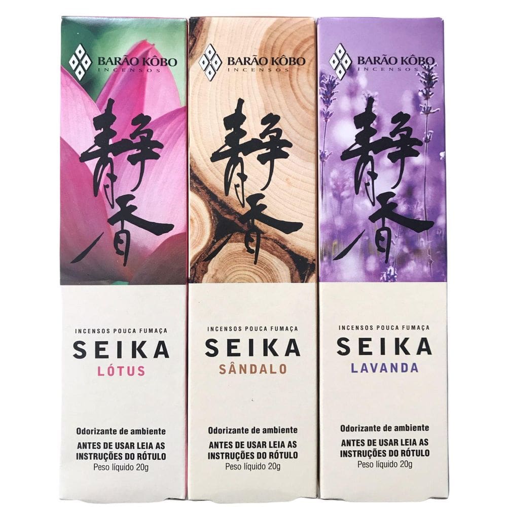 Incenso Senkô Lavanda+Lotus+Sandalo Pouca Fumaça 20G Cada