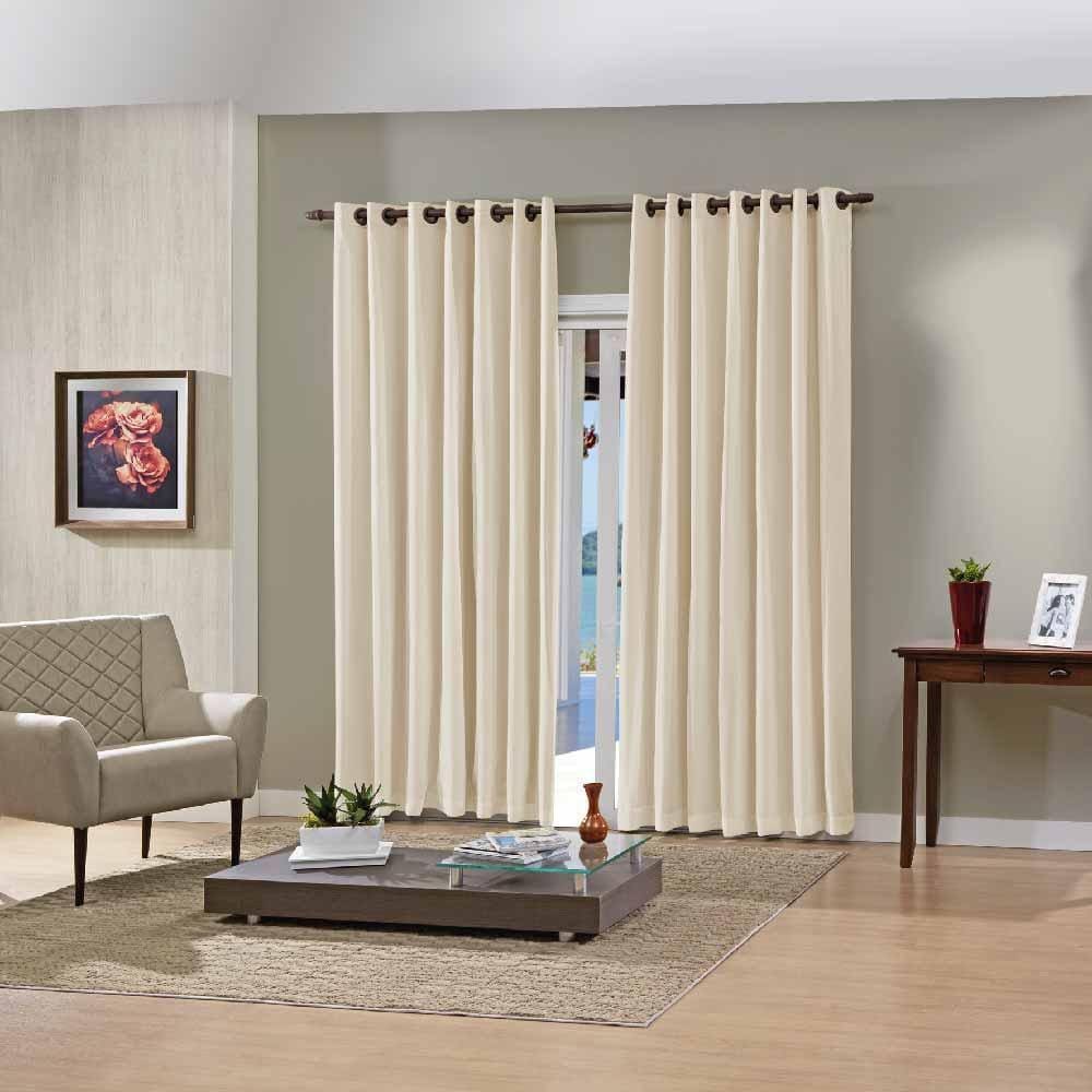 Cortina Blackout para Sala Quarto Lisa Slim 2,60m x 1,70m