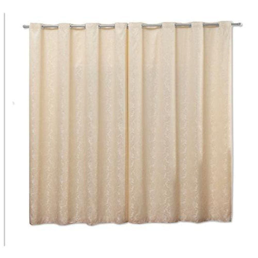 Cortina Jacquard Corta Luz Tecido Palha 5,00X2,80