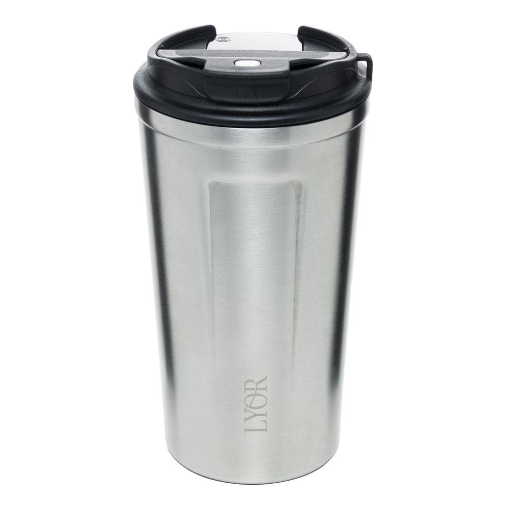 Copo Térmico em Aço Inox com Parede Dupla e Tampa c/ Termômetro Motion 500ml Lyor