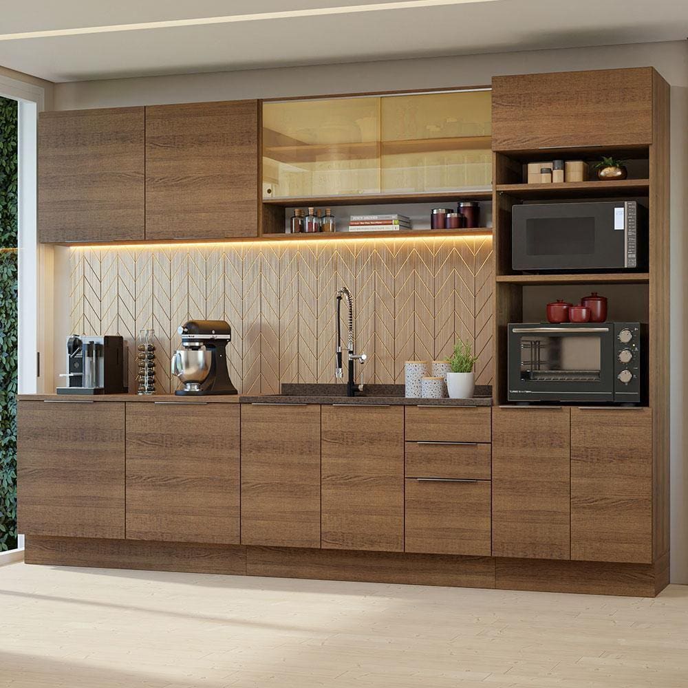 Armário de Cozinha Completa 310cm Rustic Stella Madesa 02