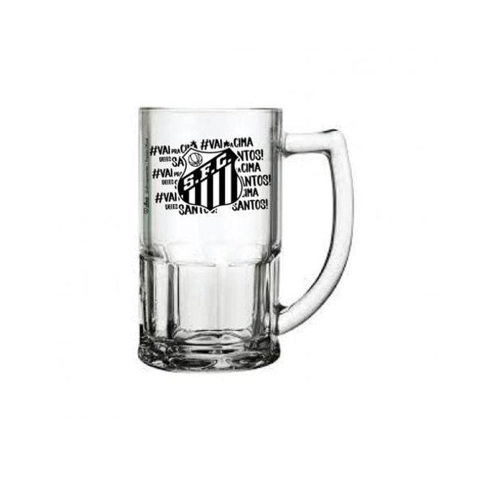 Caneca De Vidro Chopp Cerveja 340Ml Santos Fc Licenciado
