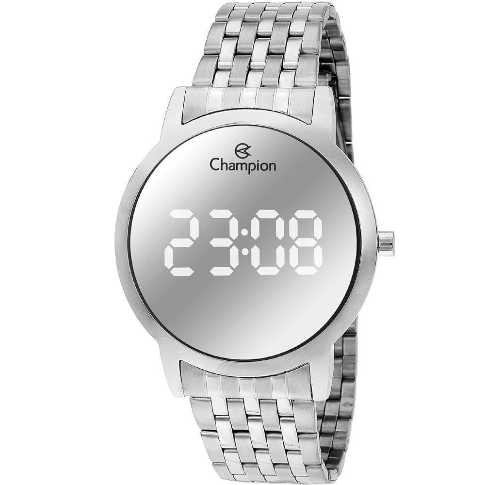 Relógio CHAMPION feminino digital prata espelhado CH40099Q