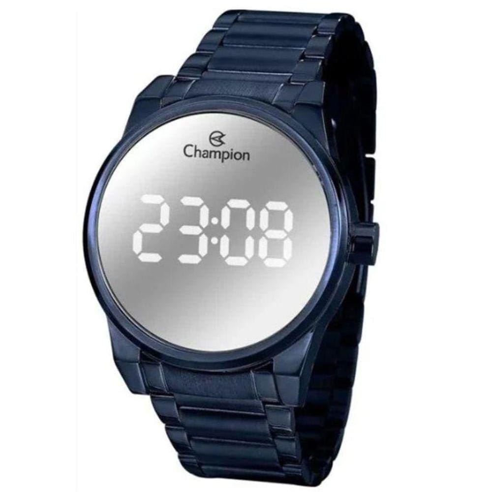 Relógio CHAMPION feminino digital espelhado azul CH40124N