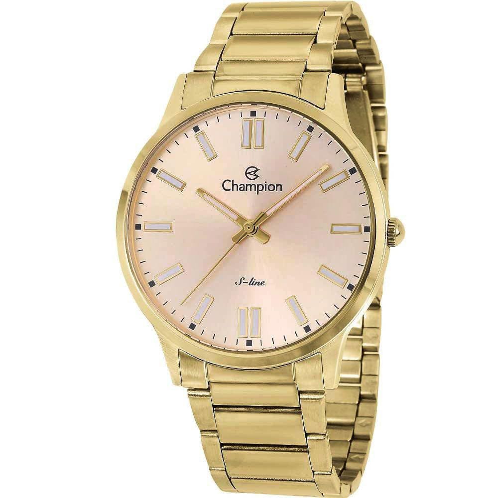 Relógio CHAMPION S-line unissex analógico dourado CN21096X