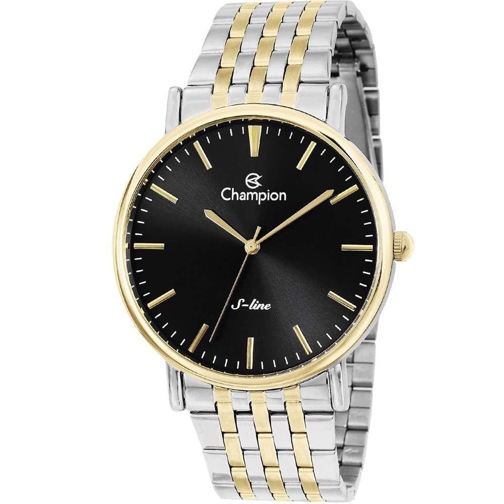Relógio CHAMPION S-line feminino analógico bicolor preto CN21112P