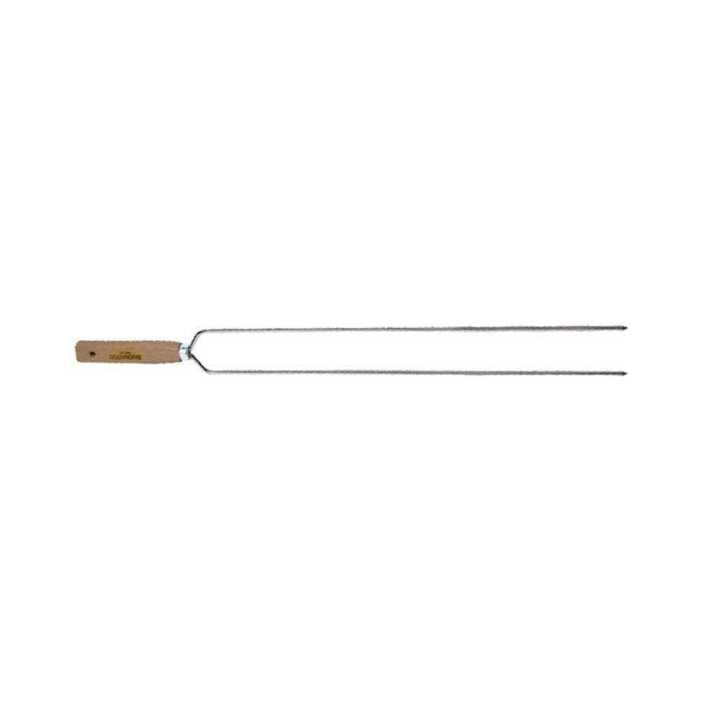 Espeto Aço Niquel Duplo 75Cm