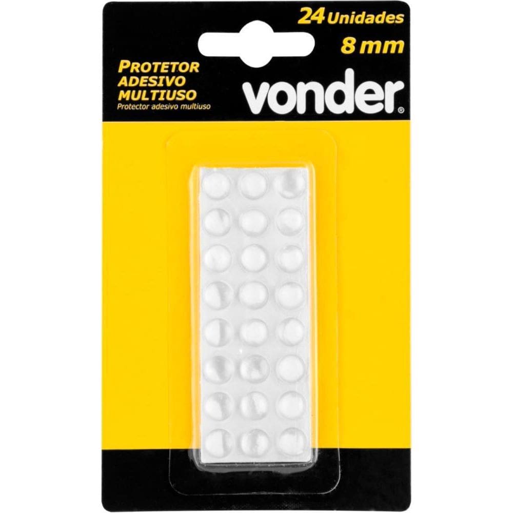 Protetor Adesivo Multiuso 8 Mm Com 24 Peças Vonder