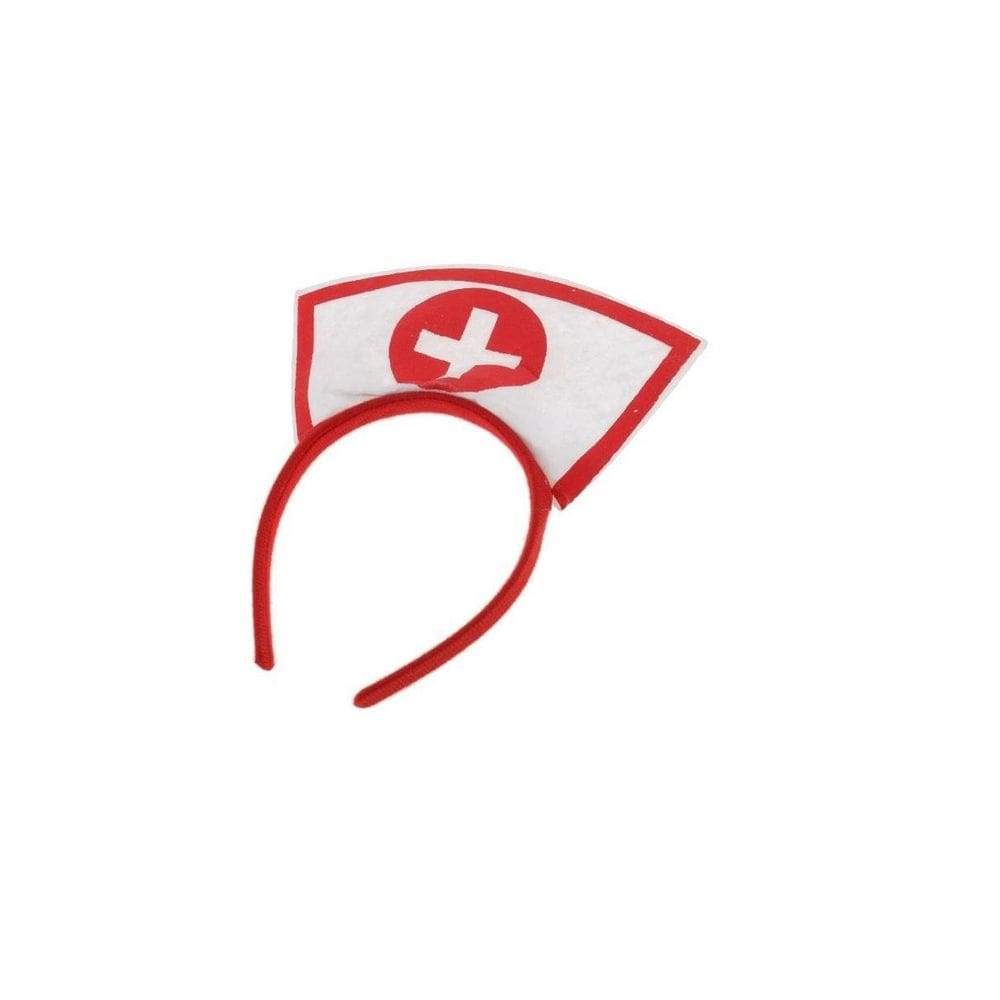 Kit 5Un Tiara Enfermeira Adereço De Carnaval Arco Enfermeira