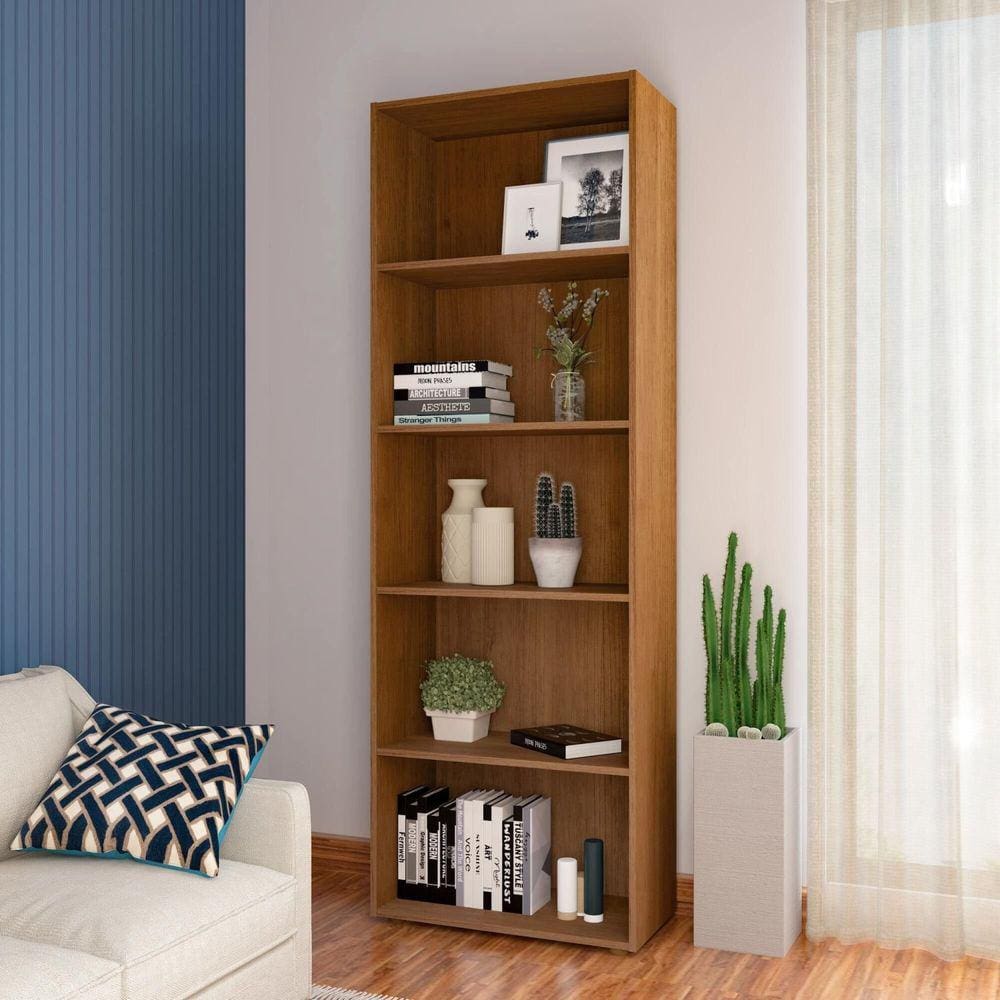 Estante para Livros 5 Prateleiras Multy Cinamomo
