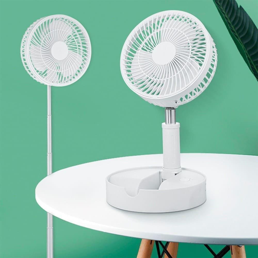 Ventilador Portátil Dobrável Silencioso, Recarregável E