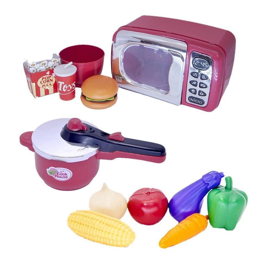 Menino Cozinha Eletro Chefe Comida Panela Pressão Legume 12P