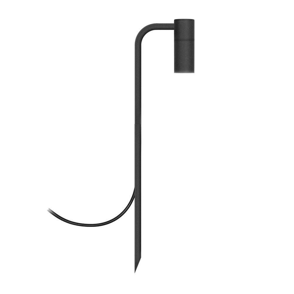 Luminária De Chão Balizador Espeto Jardim Foco Preto 50Cm