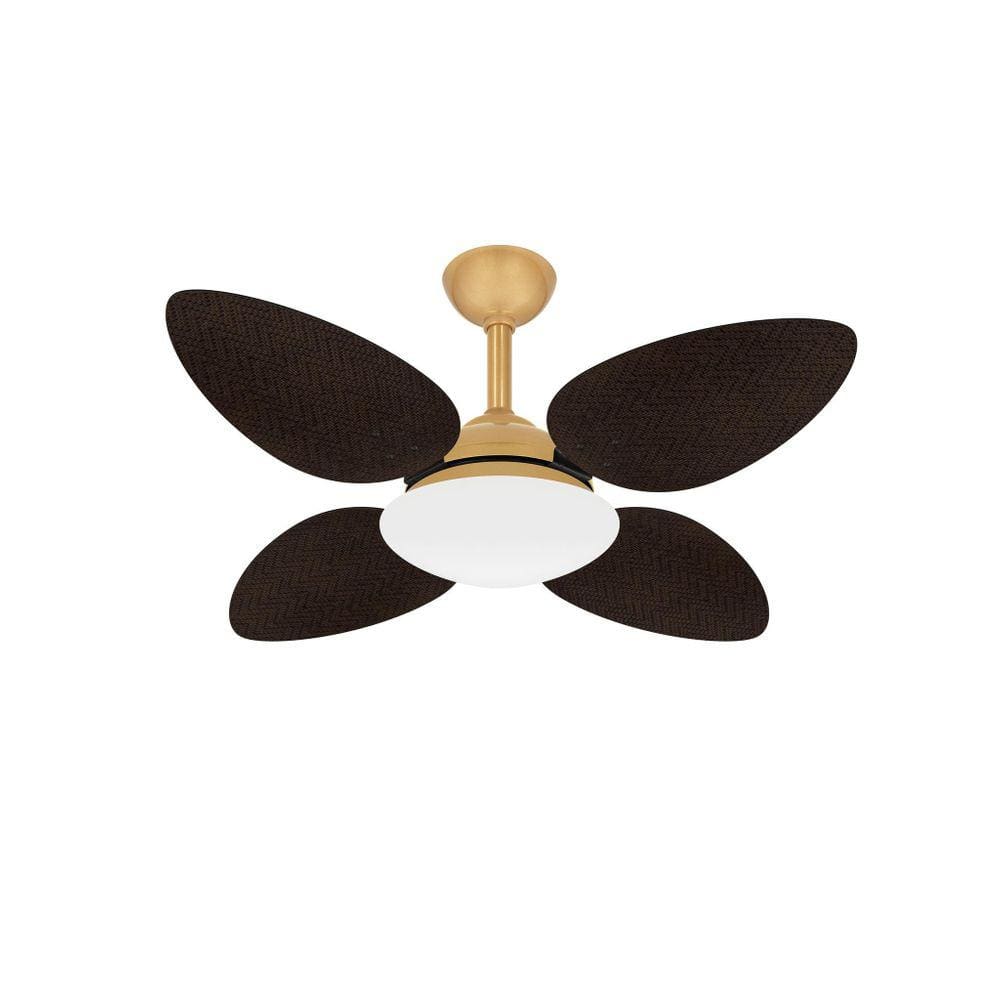 Ventilador Teto Potente Sala 4 Pás Palha Pétalo Ventax 110V