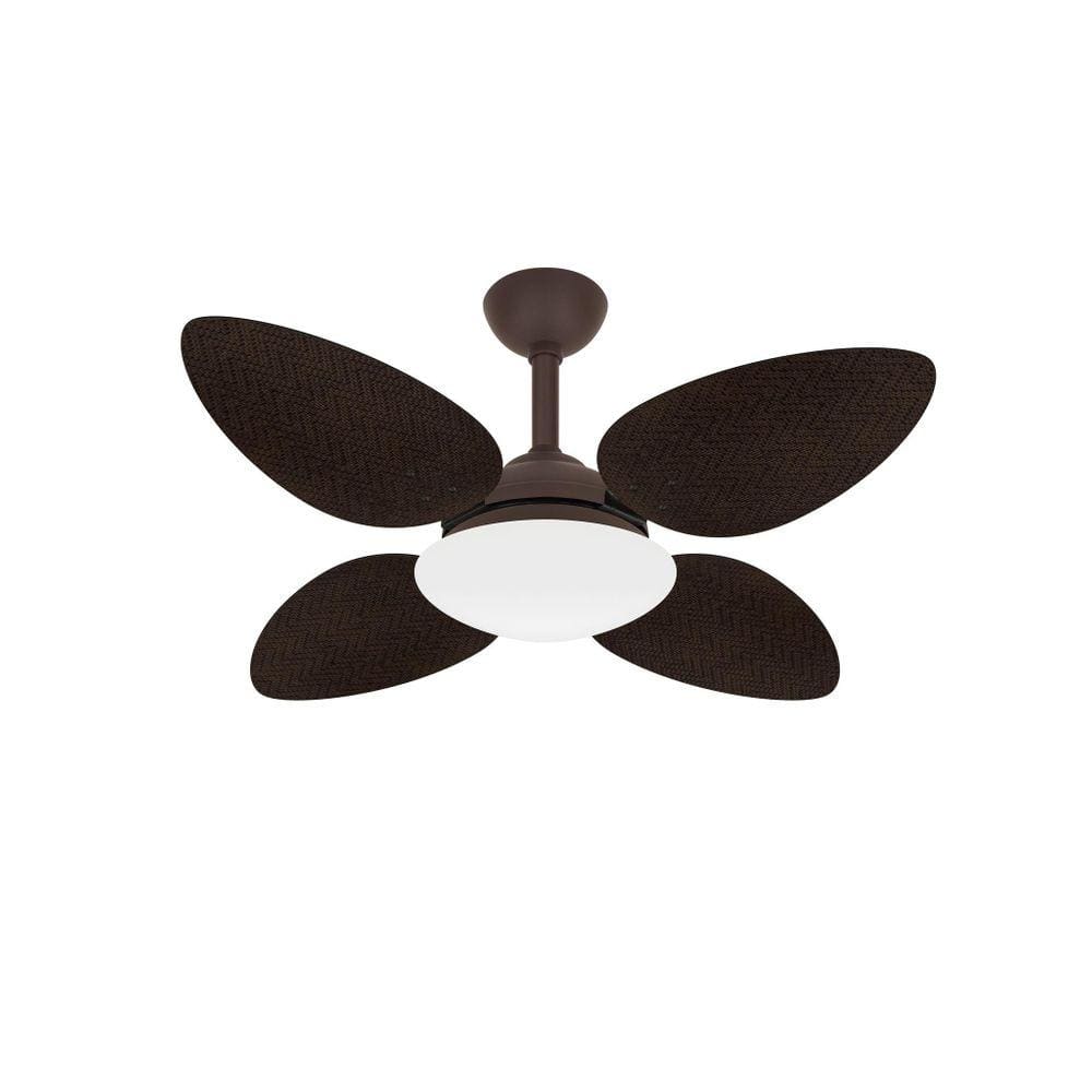 Ventilador De Teto Pétalo Marrom 4 Pás Econômico Ventax 110V