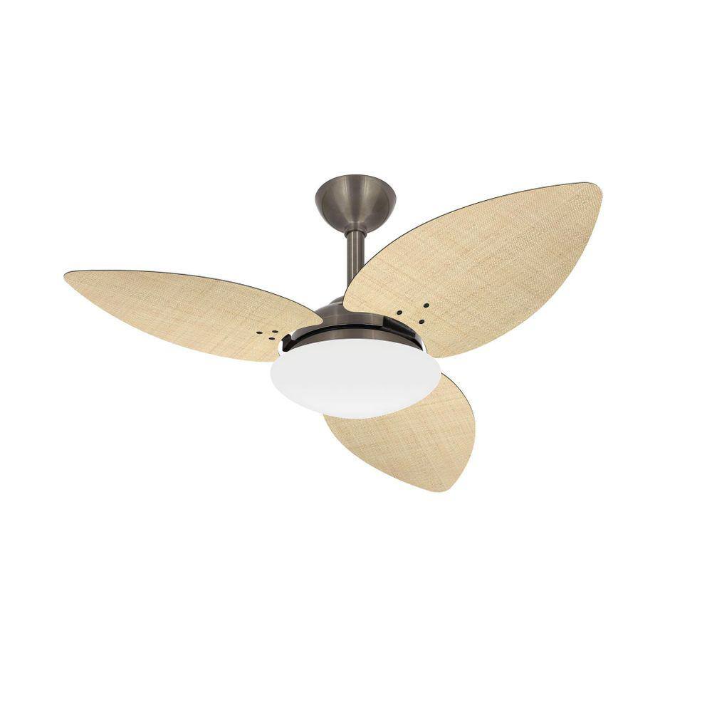Ventilador Teto Winds Bronze Turbo 3 Pás Palha Ventax 110V