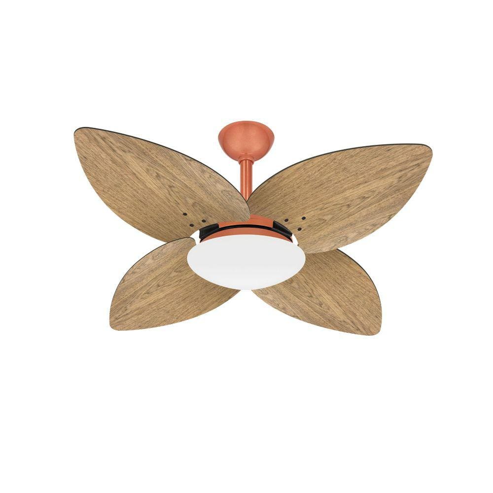 Ventilador Teto Winds Cobre Potente 4 Pás Freijó Ventax 220V