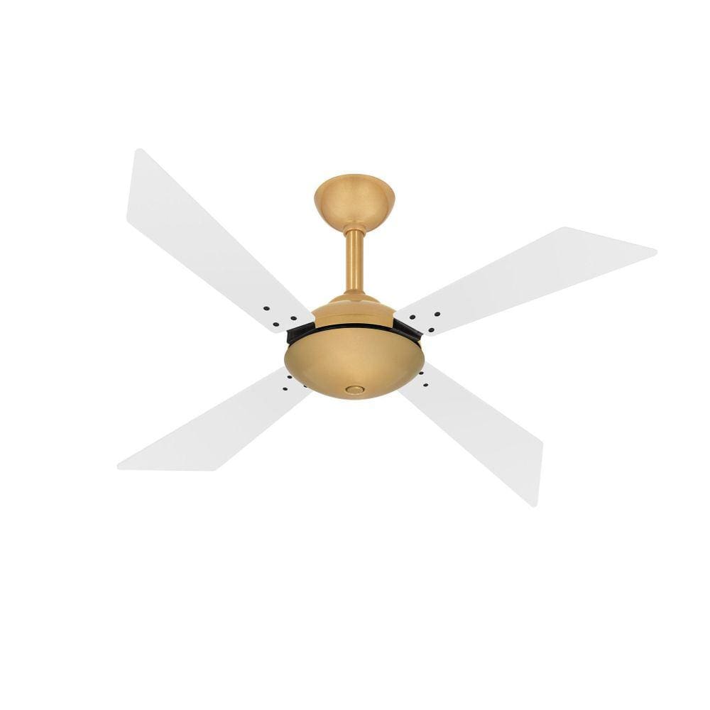 Ventilador Teto Tech 4 Pás Dourado Potente Sala Ventax 220V