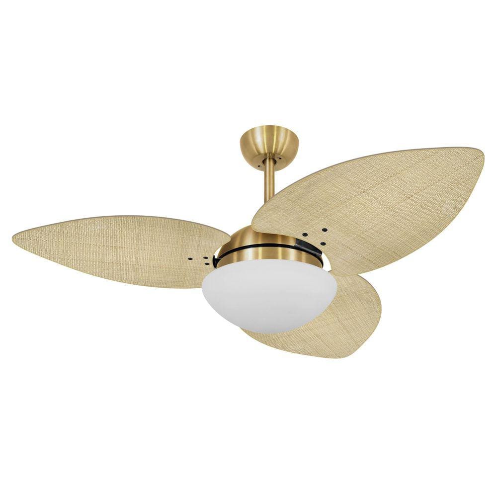 Ventilador de Teto Volare Dourado Dunam Palmae Natural 220V