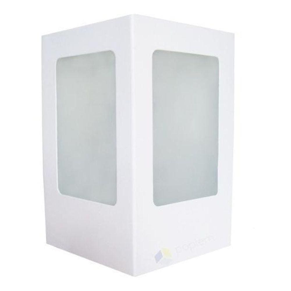 9X Arandela Triangular Poptem Aluminio Branca