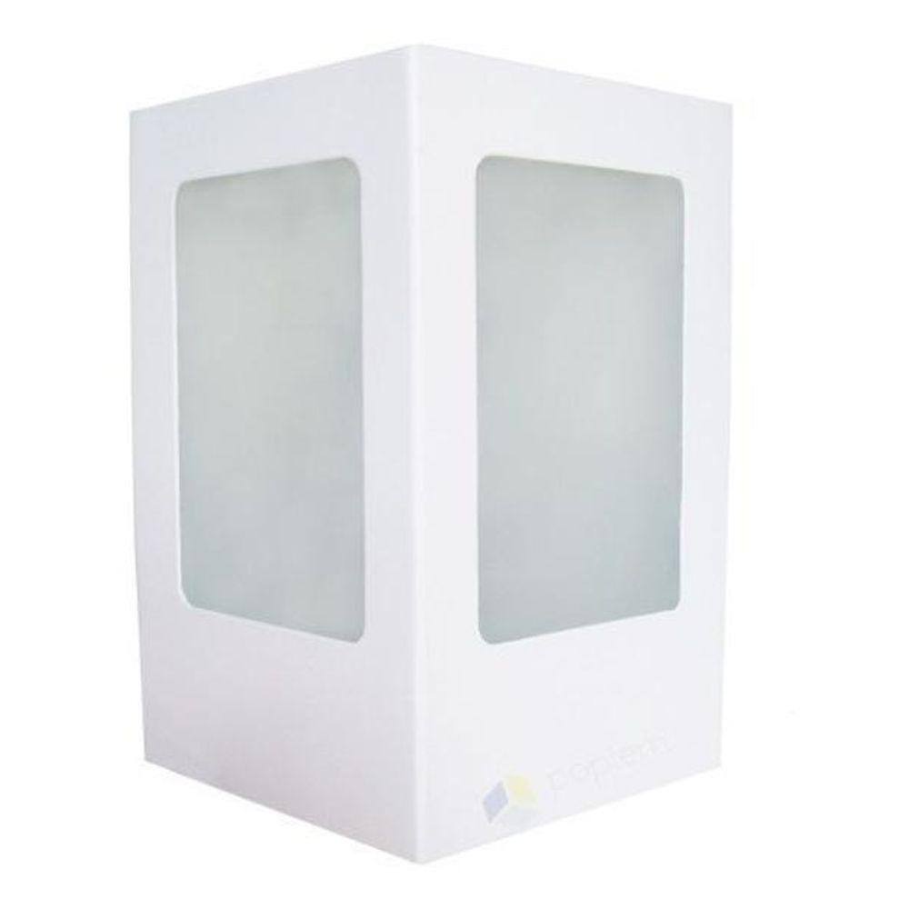 8X Arandela Triangular Poptem Aluminio Branca