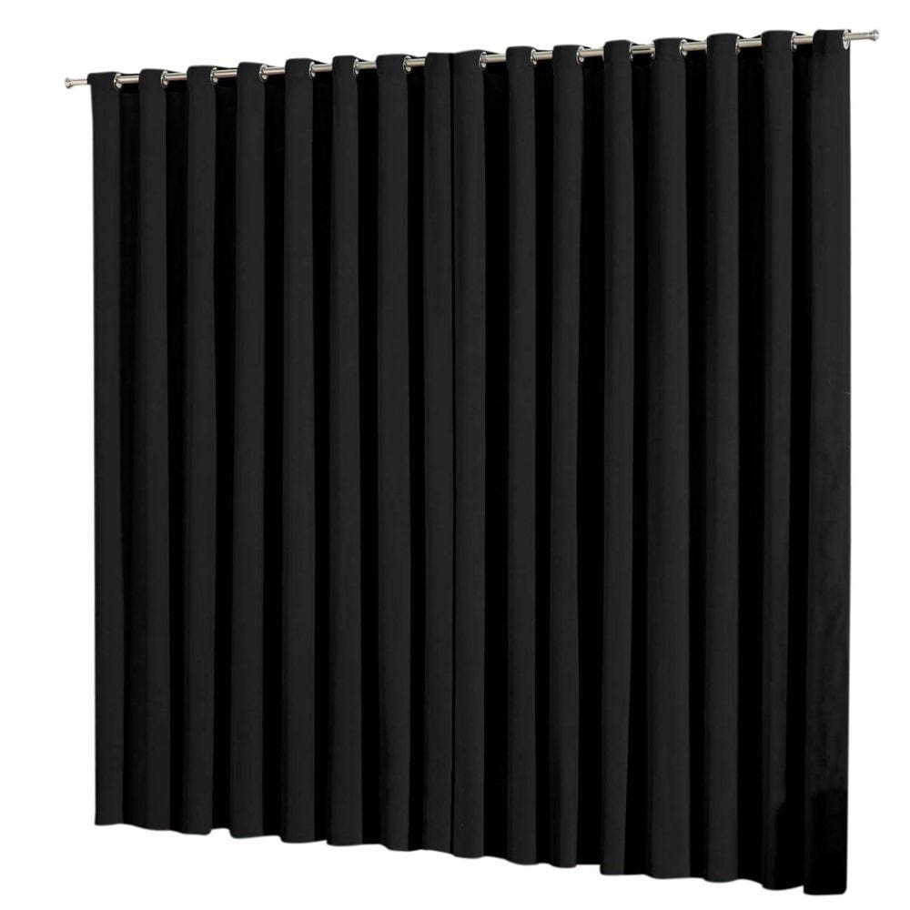 Cortina Blackout Em Tecido 4,00X2,80 Corta Luz Preto